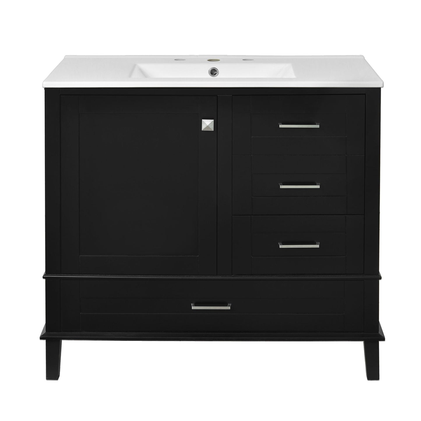 Bathroom Vanity With Sink Solid Wood Cabinet