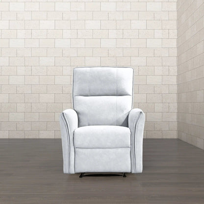 Asheville suede recliner chair in light gray upholstery by Unique Piece Furniture on Tampa Home & Garden Store