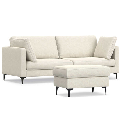 Ava Mid Century Modern Sofa and Ottoman Set