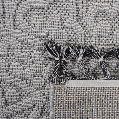 Guros Medallion Indoor/Outdoor Rug gray and white loop-pile area rug by Unique Piece Furniture on Tampa Home & Garden Store