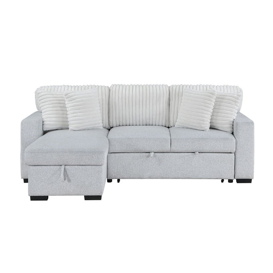 Reversible Pull Out Bed and a Gray Couch