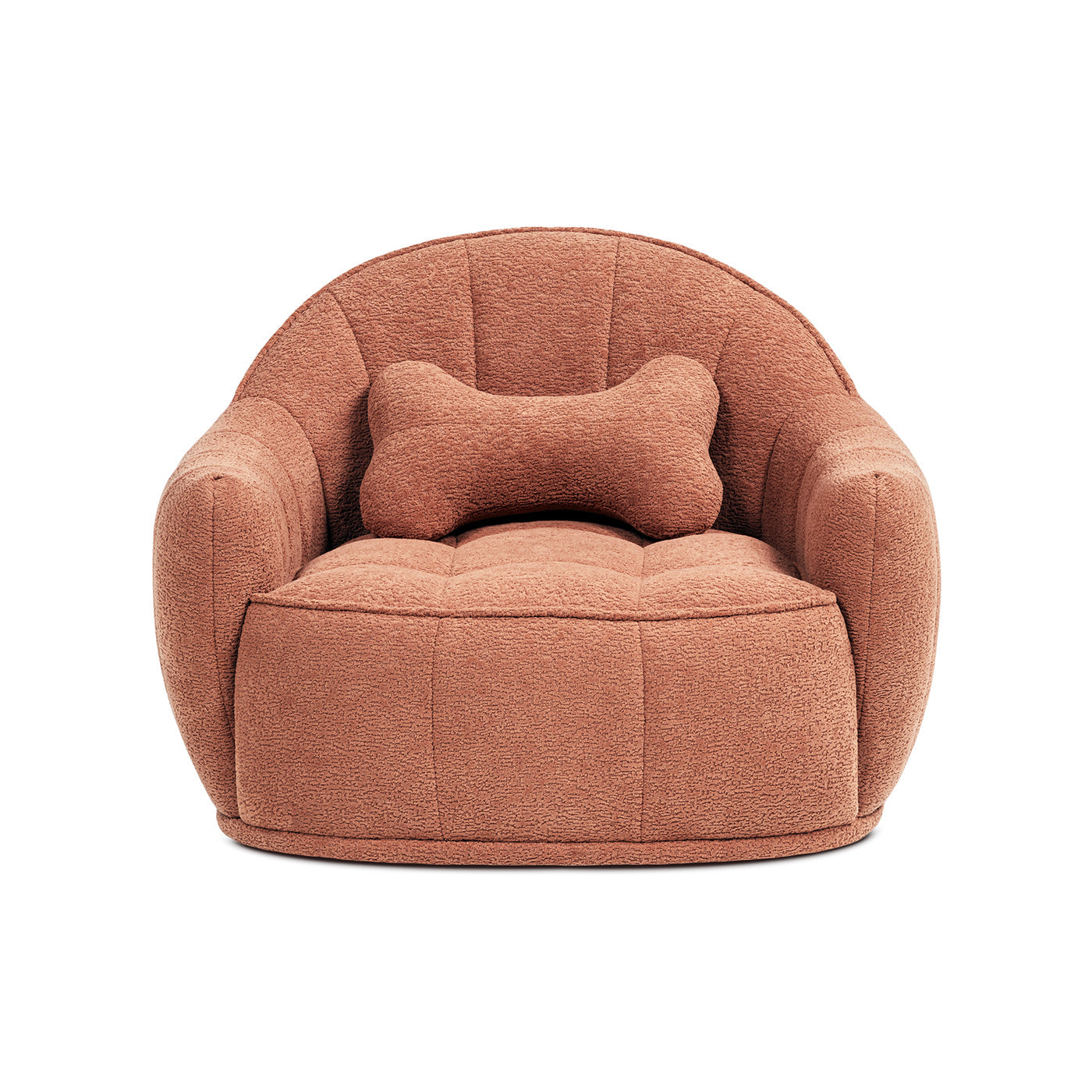 Louie 30.5 inch Modern Dog Sofa Bed with Bone Pillow in spice fabric HouseOfZazla on Tampa Home & Garden Store