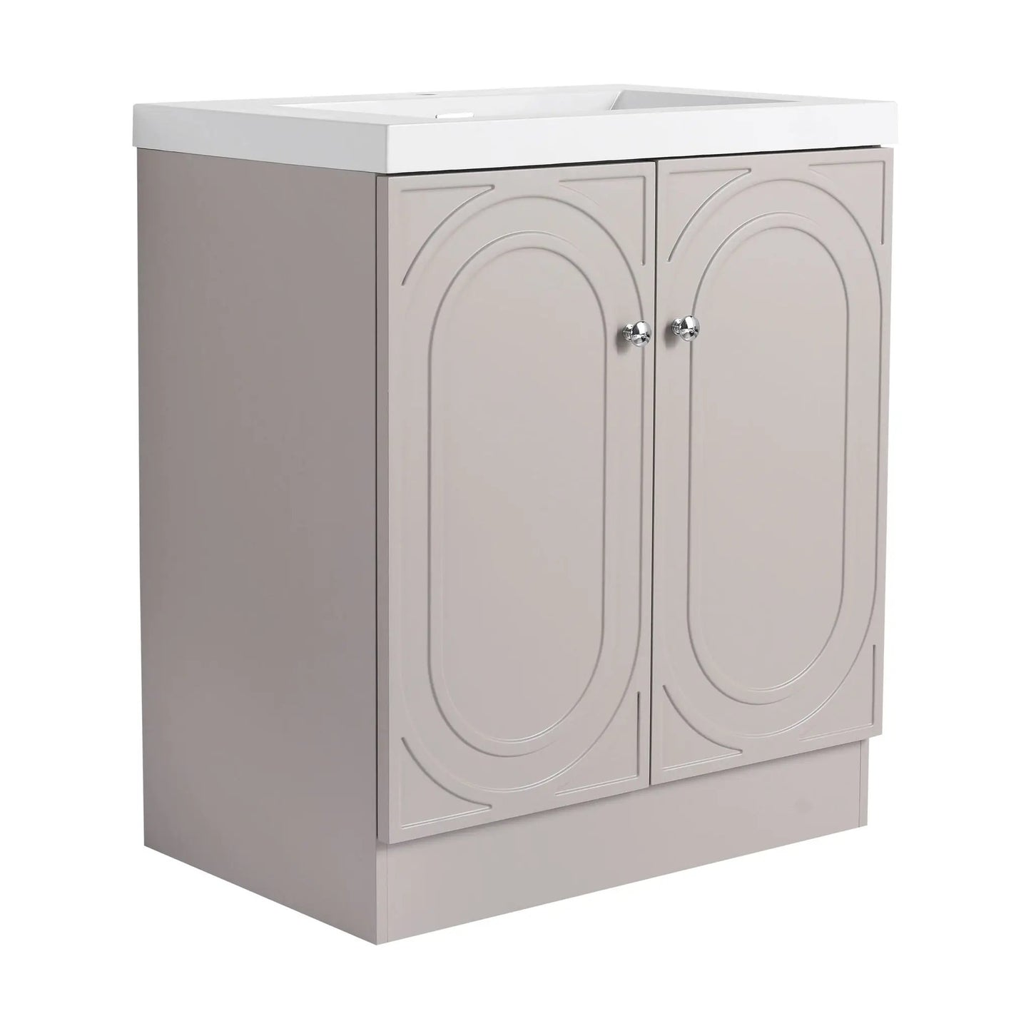 Contemporary Freestanding Vanity With Resin Sink