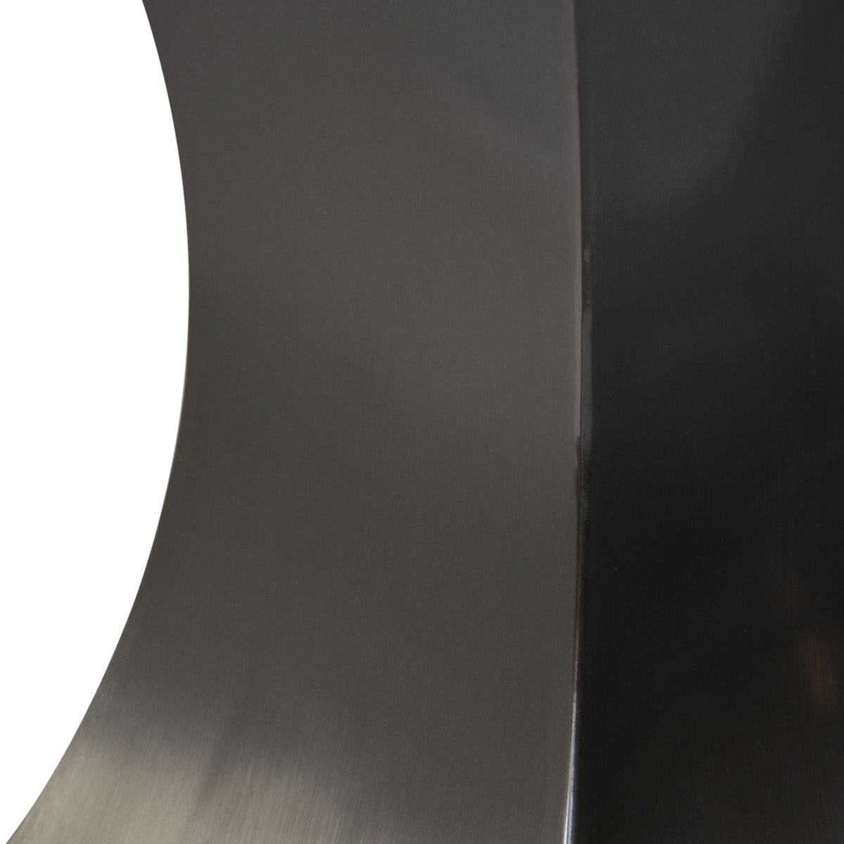 Modern Artificial Stone Dining Table with Crescent-Shaped Metal Legs close-up of finish on Tampa Home & Garden Store