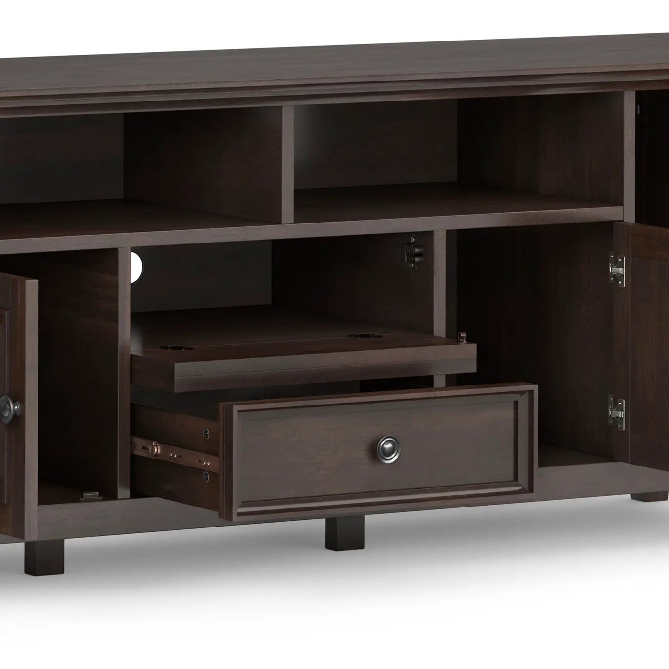 Amherst Wide TV Media Stand with Solid Wood