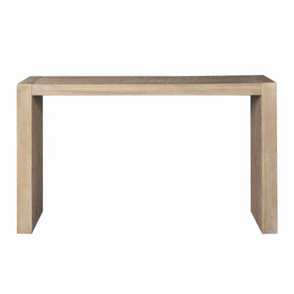 Modern design console table in solid wood with light brown finish, HouseOfZazla on Tampa Home & Garden Store