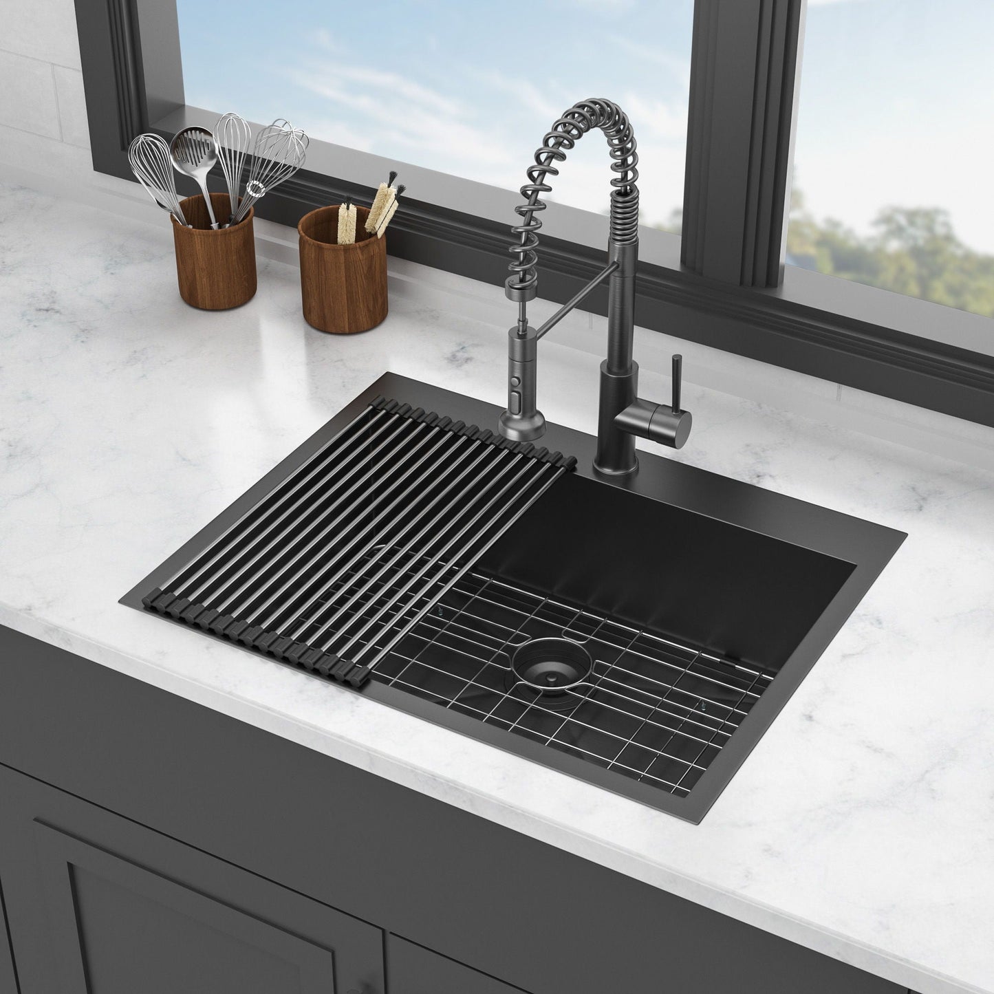 Modern Drop In Kitchen Sink 16 Gauge Steel