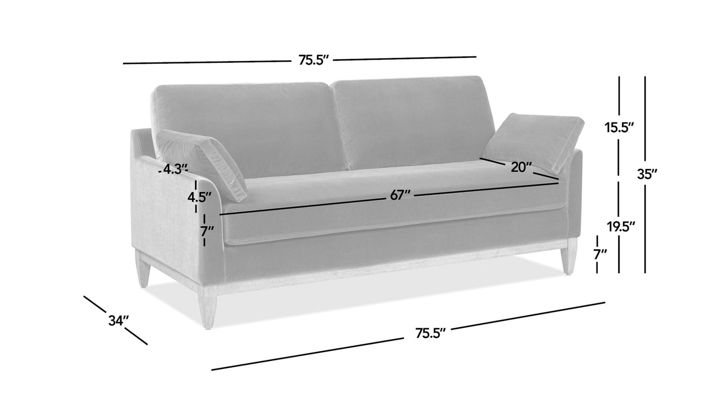 Pasadena Natural Rubberwood and Farmhouse Sofa
