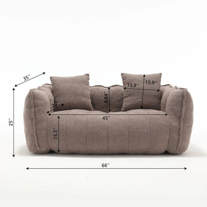 Cozy Beanbag Chair With Resilient Foam Core For 2