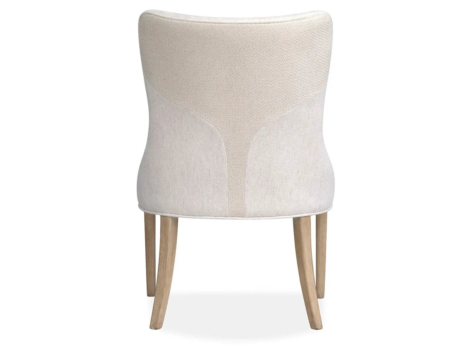 Sunset Cove Upholstered Host Chair Set of 2 Sanibel Brown fabric with wood legs on Tampa Home & Garden Store