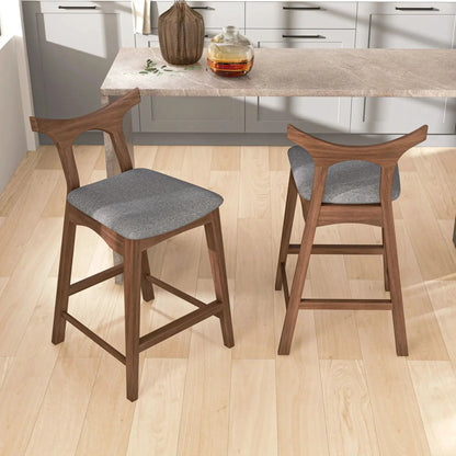 Hester Upholstered Square Bar Chair Set of 2