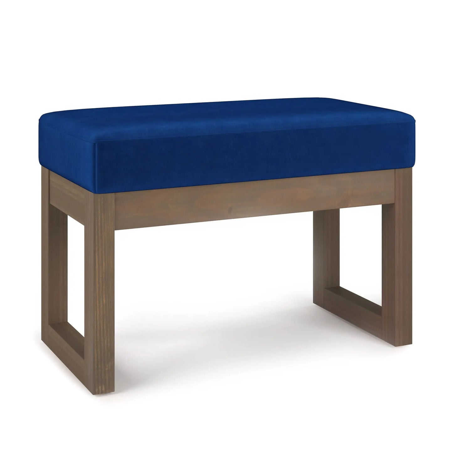 Milltown Upholstered Ottoman Bench With Driftwood
