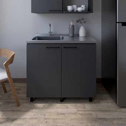 Burwood Utility Sink Cabinet and Two Shelves