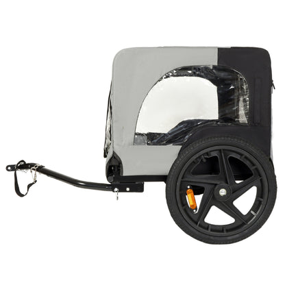 Outdoor Heavy Duty Collapsible Pet Trailer by HouseOfZazla, 16in All-Terrain wheels gray/black on Tampa Home & Garden Store
