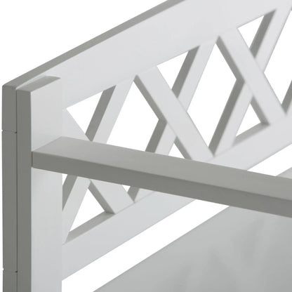 Amherst Handcrafted Entryway Storage Bench by Unique Piece Furniture, white lattice back on Tampa Home & Garden Store