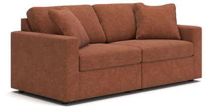 Modmax Sectional Sofa In Spice Fabric Performance