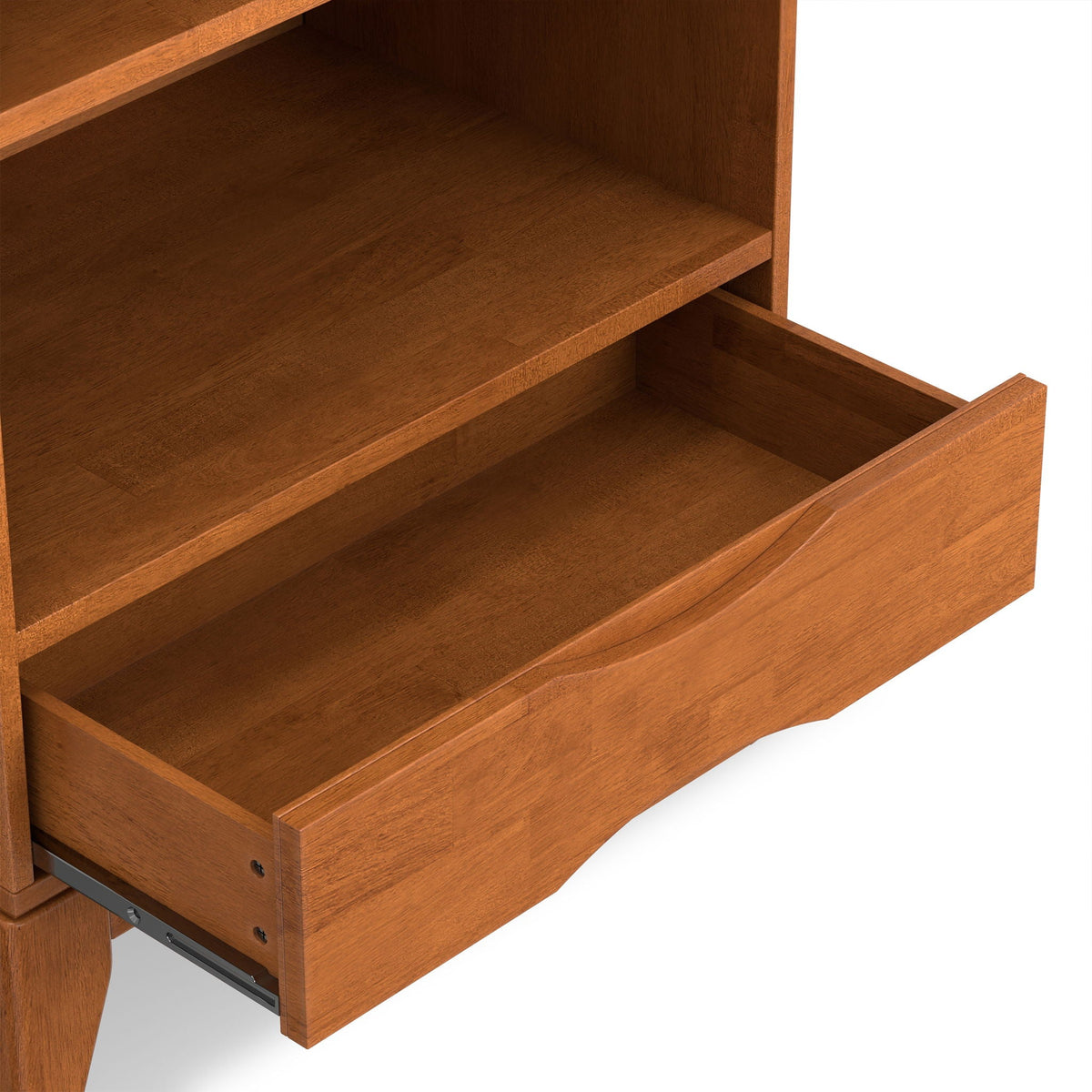 Adjustable wooden bookcase with storage drawer and warm oak shelves by HouseOfZazla on Tampa Home & Garden Store