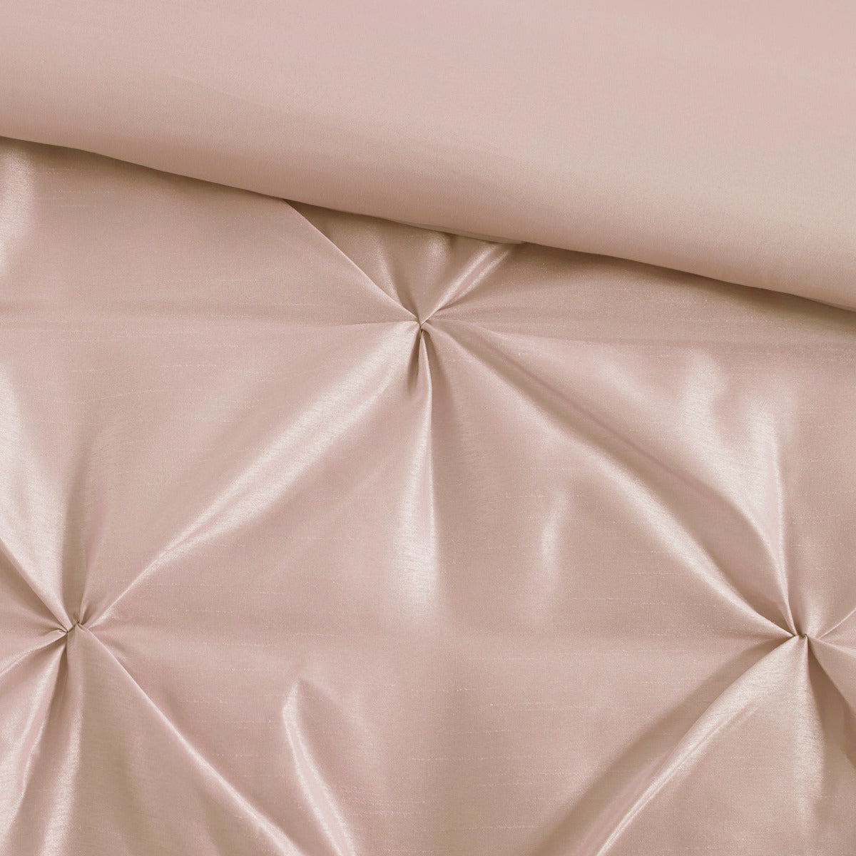 7 Piece Tufted Blush Comforter Set for Cal King