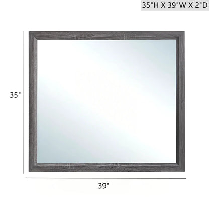 Glasgow mirror with grey frame and low distortion glass by Unique Piece Furniture on Tampa Home & Garden Store
