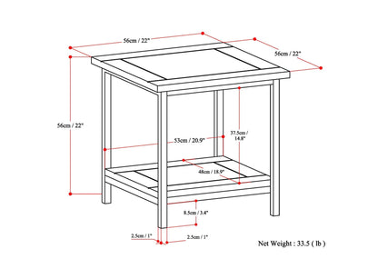Skyler Solid Mango Wood Table and Metal Base