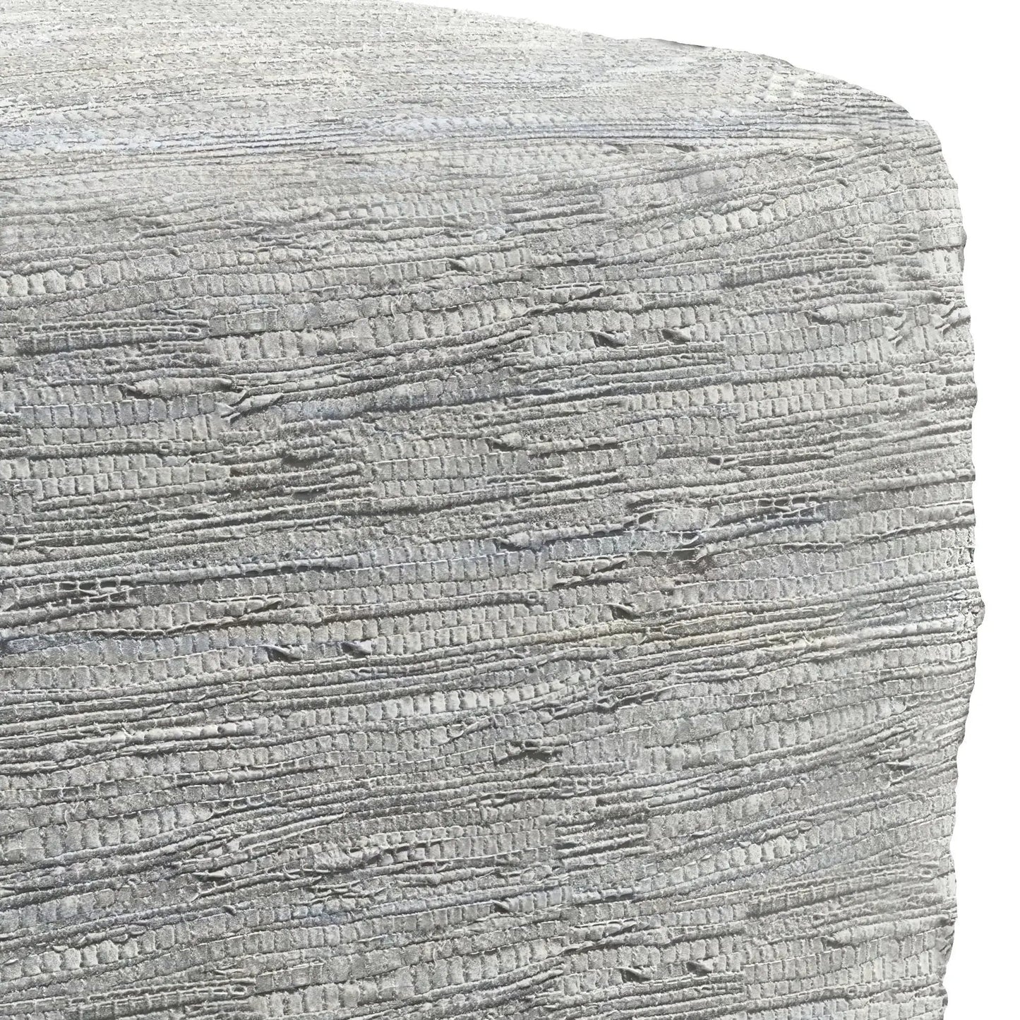 Fredrik Handcrafted Square Pouf gray textured stone background on Tampa Home & Garden Store