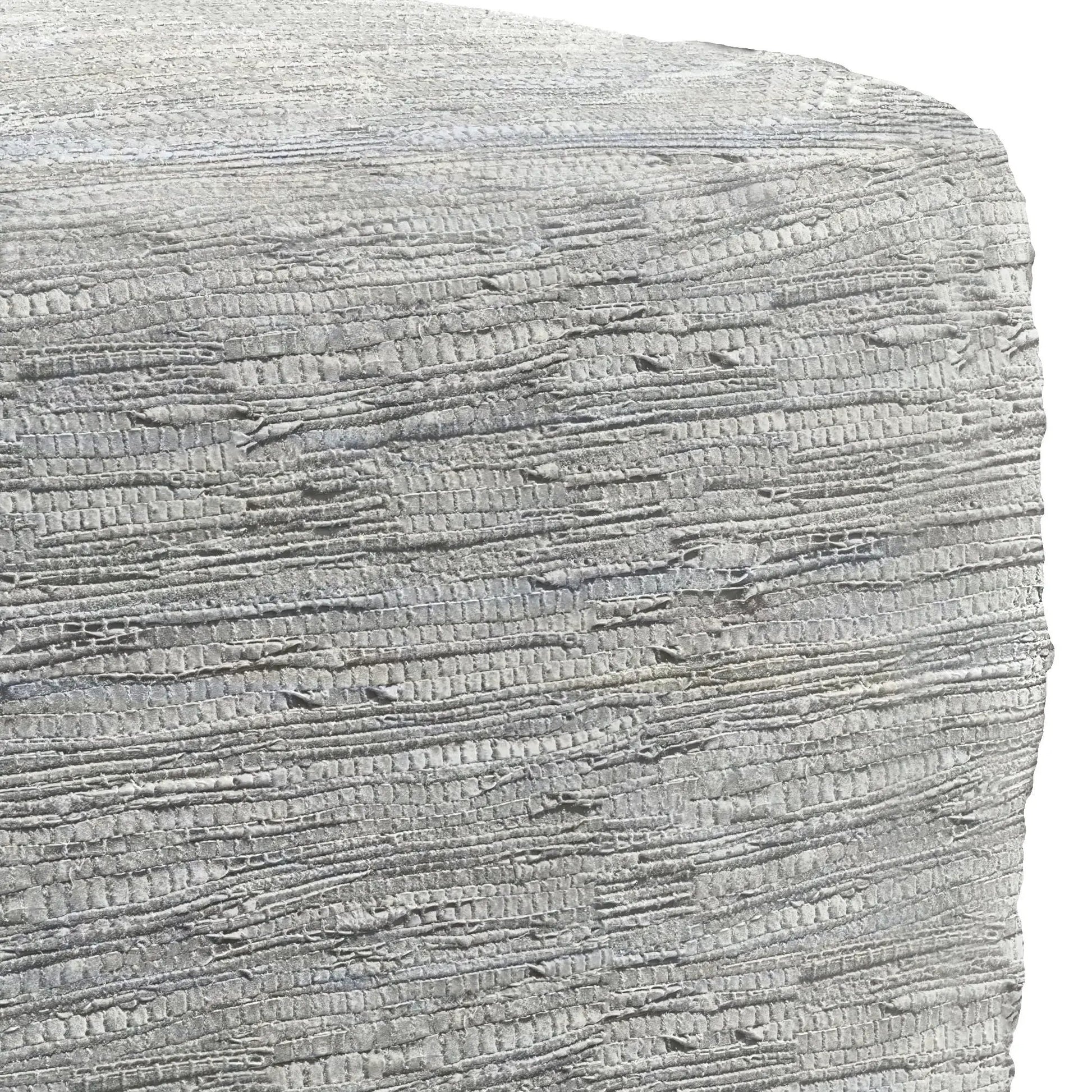 Fredrik Handcrafted Square Pouf gray textured stone background on Tampa Home & Garden Store