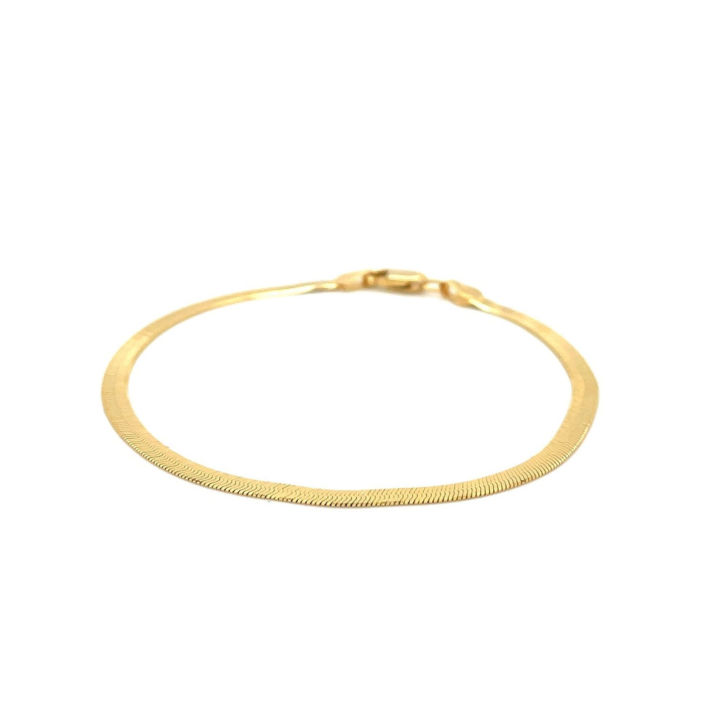 Bracelet 3.0mm 14k yellow gold super flex herringbone by Bids.com on Tampa Home & Garden Store