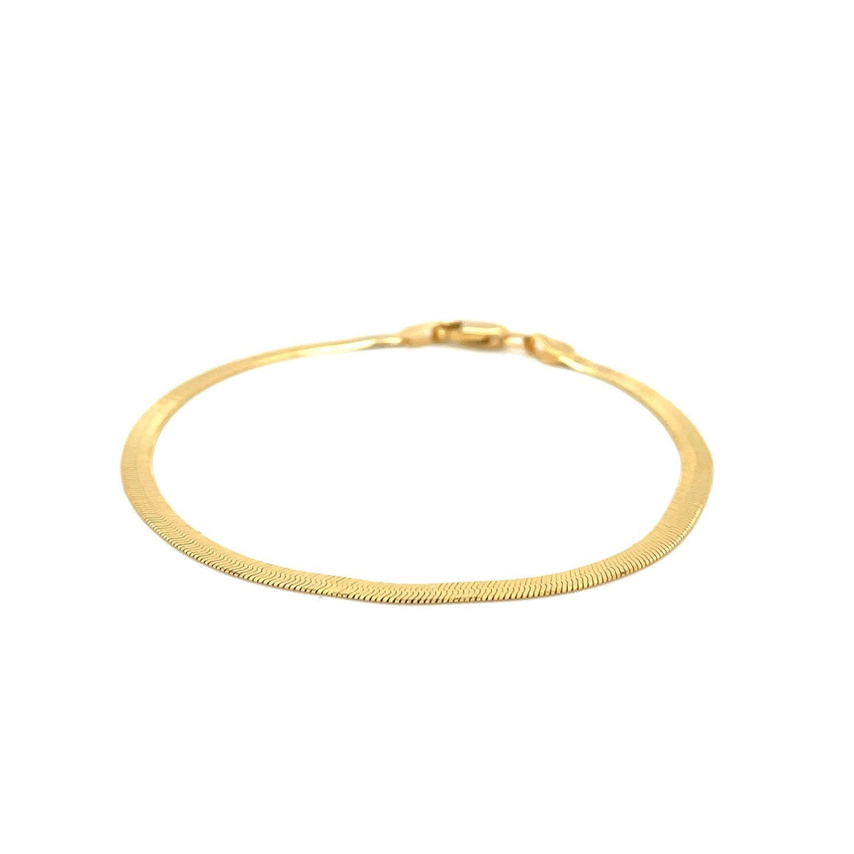 Bracelet 3.0mm 14k yellow gold super flex herringbone by Bids.com on Tampa Home & Garden Store