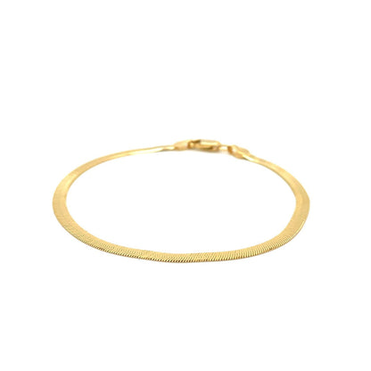 Bracelet 3.0mm 14k yellow gold super flex herringbone by Bids.com on Tampa Home & Garden Store