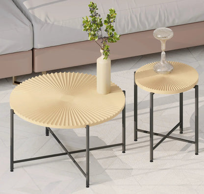 Radial Pattern Coffee and End Table Cover Set