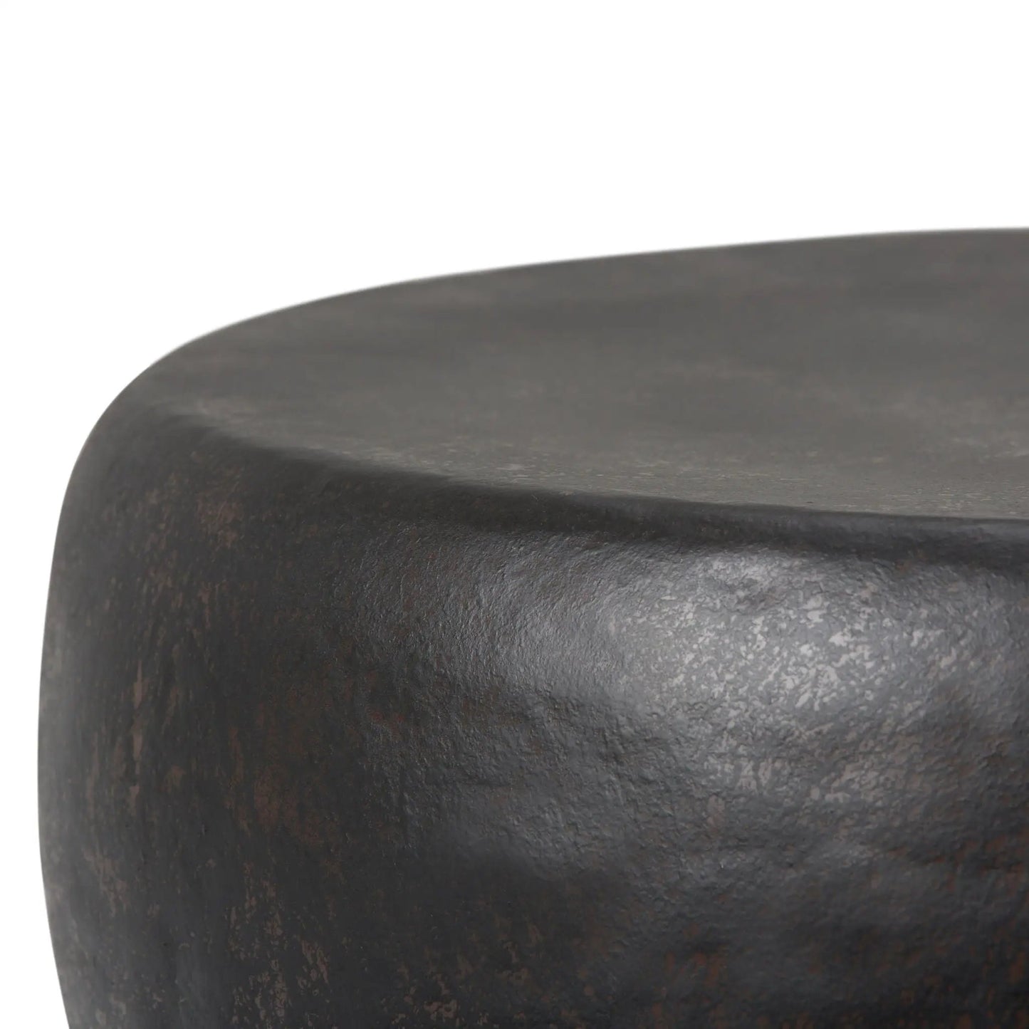 Garvy Handcrafted Solid Metal Drum Side Table