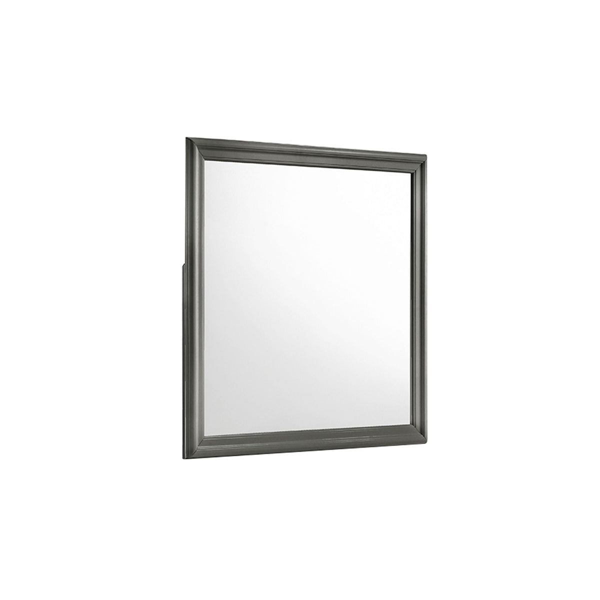 HouseOfZazla modern wall mirror with a dark gray brushed metal frame on Tampa Home & Garden Store