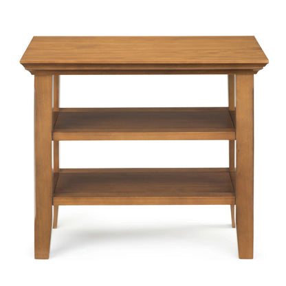 Acadian Narrow Side Table Handcrafted Solid Wood