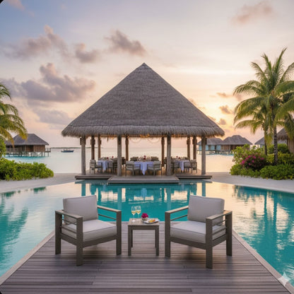 All Weather Patio Chairs and Thick Foam Cushions