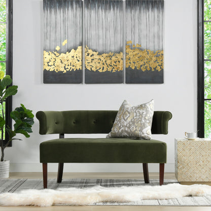 Jared Versatile Roll Arm Tufted Bench Settee in green velvet by HouseOfZazla on Tampa Home & Garden Store