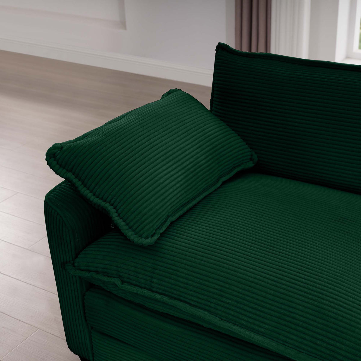 Classic Modern Deep Seat Chair and Footstool Set