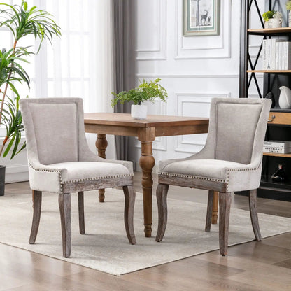Ultra Side Dining Chair Set of 2 with Nail Heads