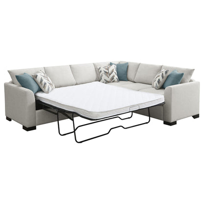 Radison greige upholstered sleeper sectional sofa by HouseOfZazla with hidden bed on Tampa Home & Garden Store