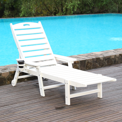 Durable HDPE Chaise Lounge Chair for Outdoor Use