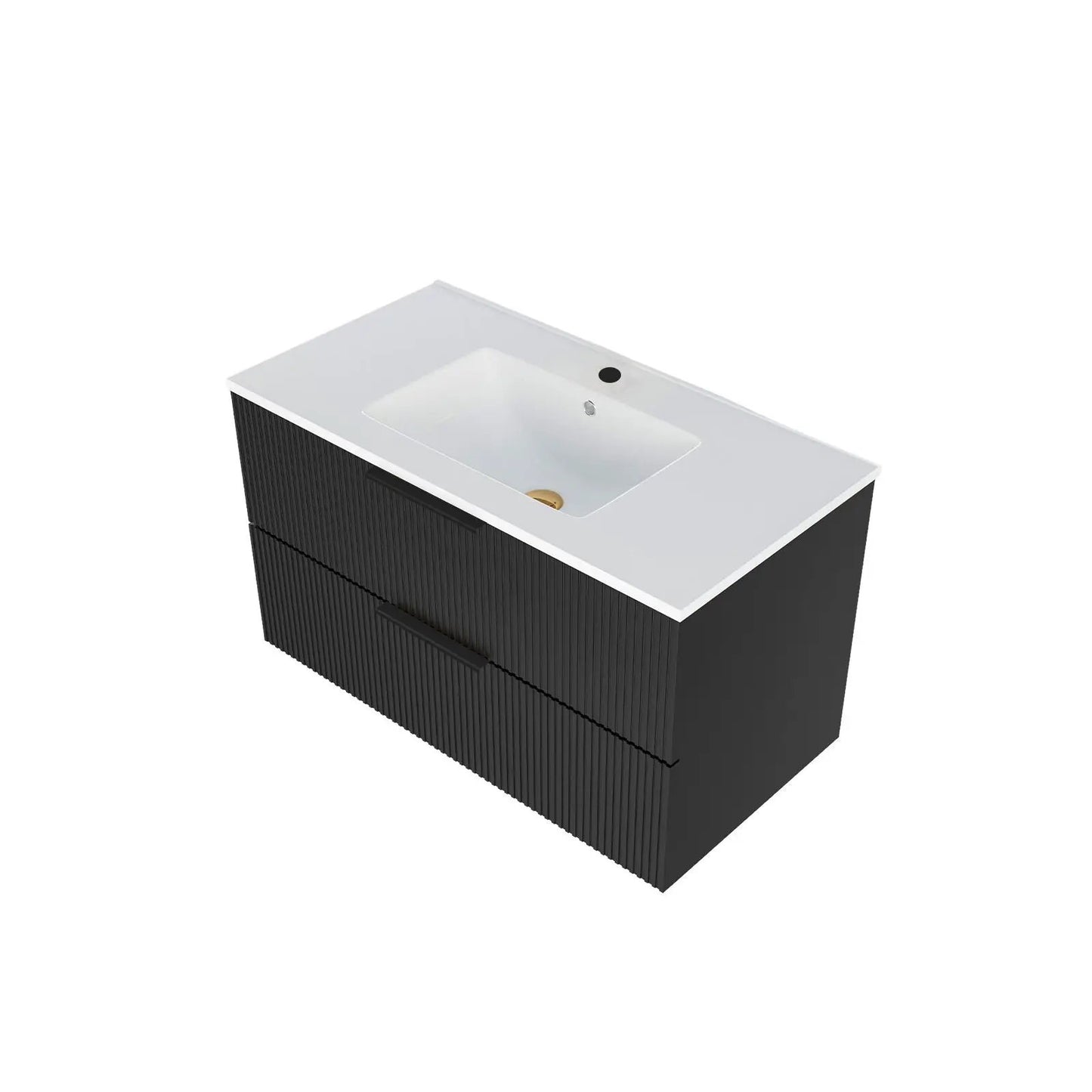 Floating Wall Mounted Vanity Sink and Drawers