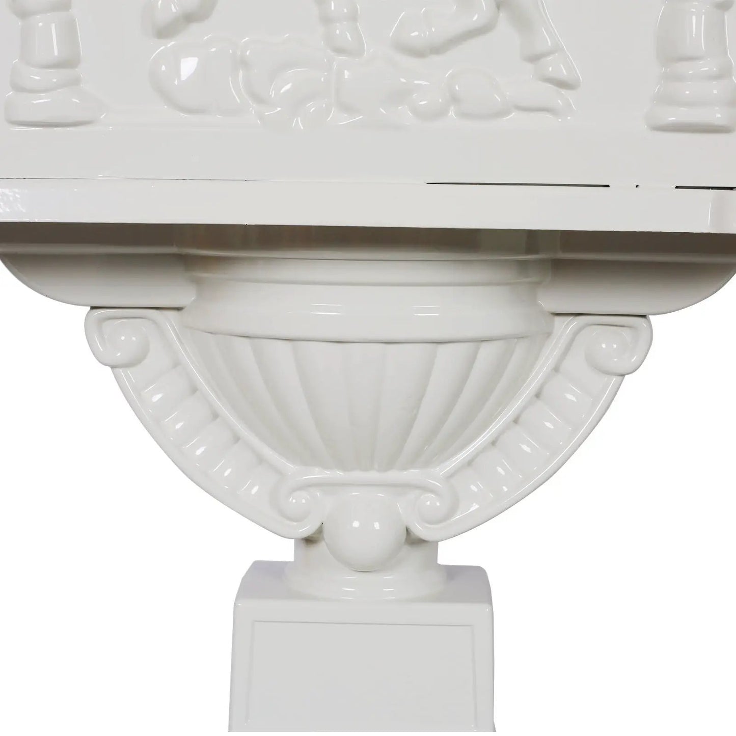 Cast aluminum mailbox white outdoor decor by Unique Piece Furniture, shell scroll details on Tampa Home & Garden Store