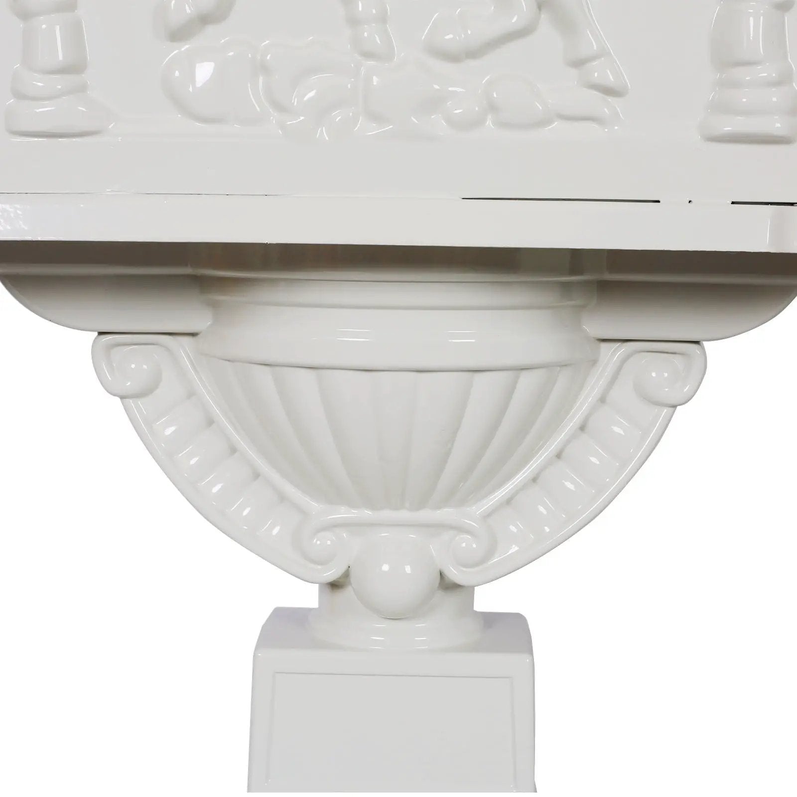 Cast aluminum mailbox white outdoor decor by Unique Piece Furniture, shell scroll details on Tampa Home & Garden Store