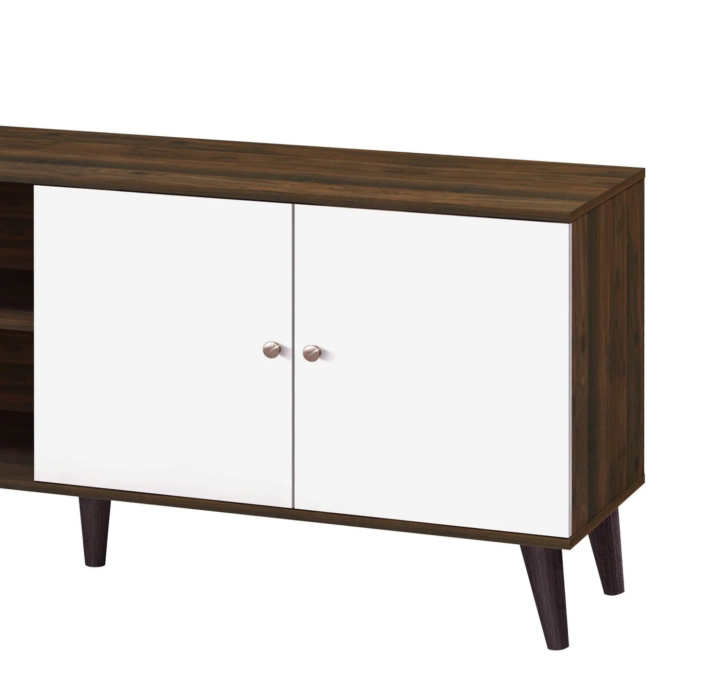 Amidon TV Stand With Storage Shelves and Cabinet