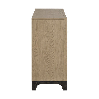 8 Drawer Dresser with Metal Pulls in brown oak finish by HouseOfZazla on Tampa Home & Garden Store