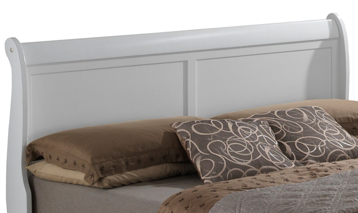 Panel Sleigh Bed light gray finish HouseOfZazla Sleigh Beds & Bed Frames on Tampa Home & Garden Store