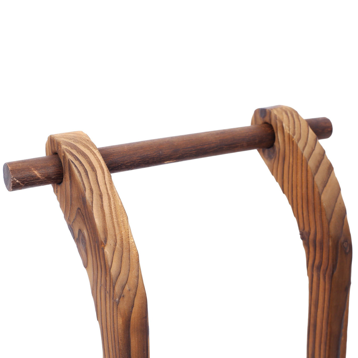 Wooden wagon planter box brown finish with rope-wrapped handles HouseOfZazla on Tampa Home & Garden Store