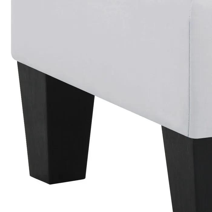 Casual Ottoman in light gray fabric with dark square legs by Unique Piece Furniture on Tampa Home & Garden Store