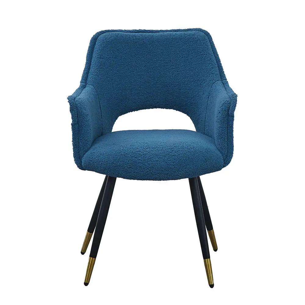 Blue Velvet Side Chair Set of 2 for Living Room
