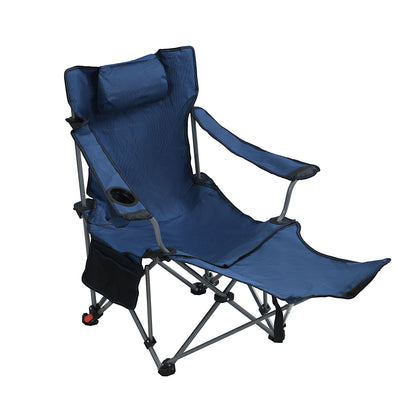 Outdoor Folding Reclining Chair With Cup Holder