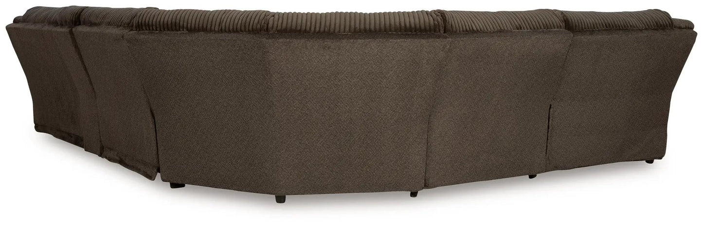 Top Tier Corduroy Reclining Sectional with Chaise